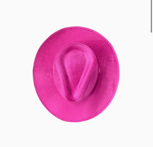 Charger l'image dans la galerie, Chapeau FEDORA Rose Fushia avec personnalisation