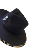 Charger l'image dans la galerie, Chapeau Couture & Pierre de cristal FEDORA Noir
