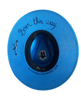 Charger l'image dans la galerie, Chapeau Littérature & Cristal de roche FEDORA Bleu flash