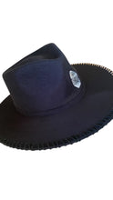 Charger l'image dans la galerie, Chapeau Couture & Pierre de cristal FEDORA Noir