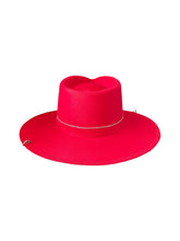 Charger l'image dans la galerie, Chapeau FEDORA Rouge Glamour avec Bijoux Argentés