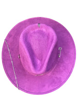 Charger l'image dans la galerie, Chapeau Bijoux Broche, Charm & Chaine argentée FEDORA Violet
