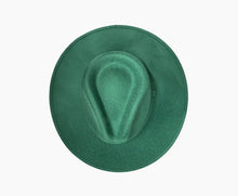 Charger l'image dans la galerie, Chapeau FEDORA Vert emeraude avec personnalisation