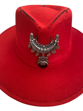 Charger l'image dans la galerie, Chapeau Bijou FEDORA Rouge