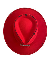 Charger l'image dans la galerie, Chapeau Bijou FEDORA Rouge