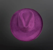 Charger l&#39;image dans la galerie, Chapeau FEDORA Violet avec personnalisation
