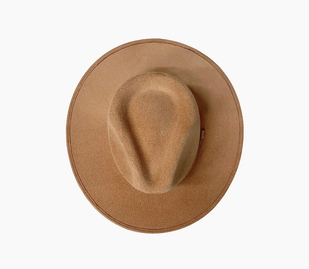 Chapeau FEDORA Camel avec personnalisation