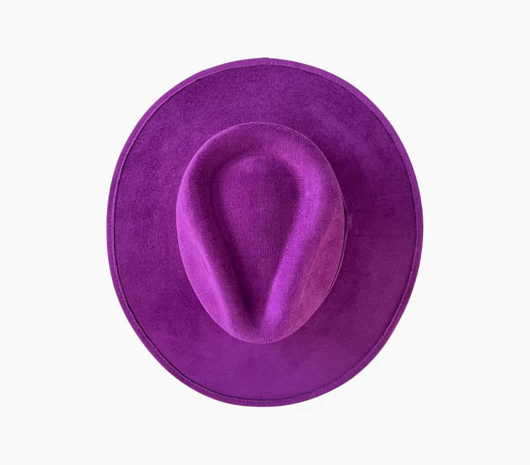 Chapeau FEDORA Violet avec personnalisation